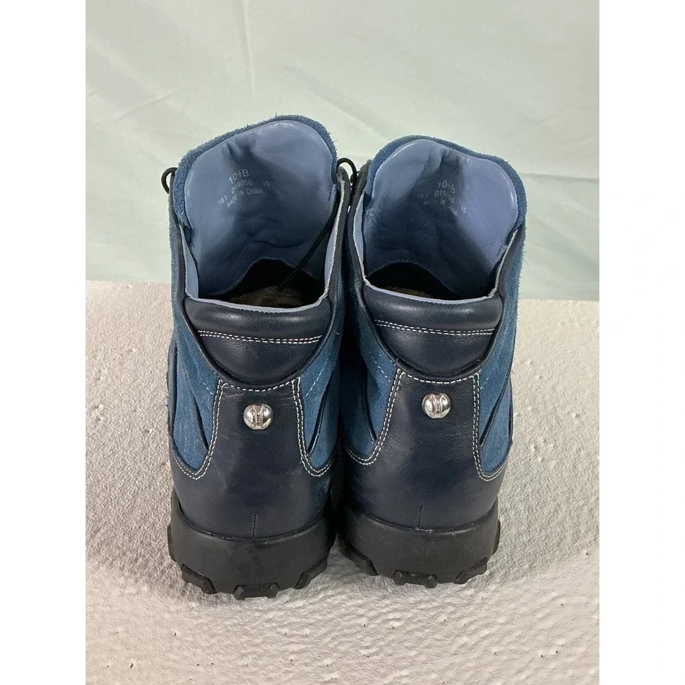 Cole Haan Blue Suede Leather Chukka Boots Mens 10.5 B D19050 Mid Top Lug Sole